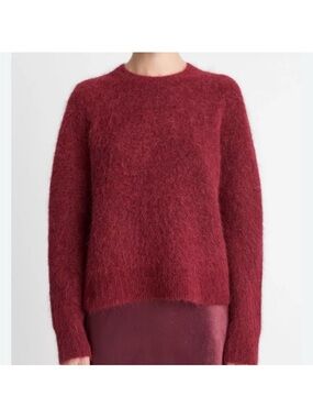 PACAS Cozy Cranberry Alpaca Wool Blend Knit Sweater – large